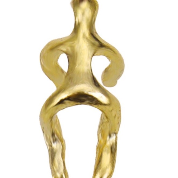 2/$6 Gold tone metal man cartilage ear cuff - Picture 2 of 8